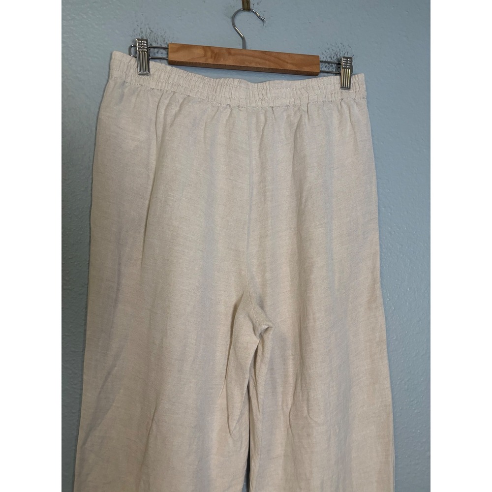 Madewell Linen Blend Track Trousers Heathered Natural Beige Size Medium - Picture 8 of 11